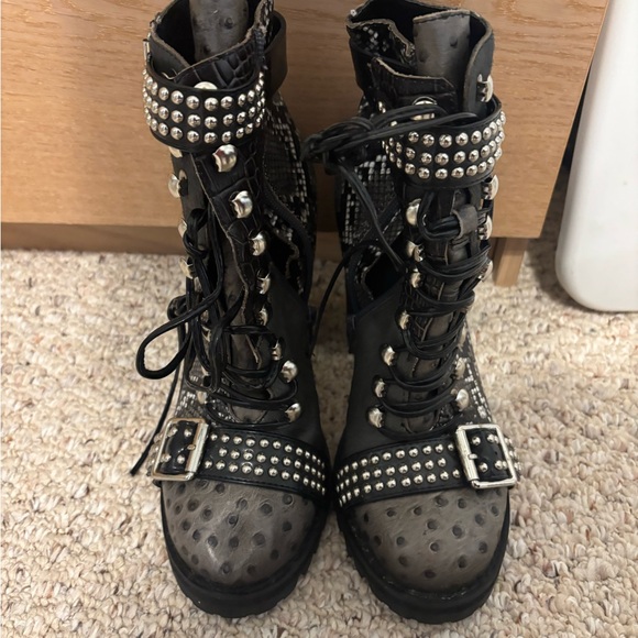 Jeffrey Campbell Shoes - Jeffrey Campbell Black Studded Combat Boots
